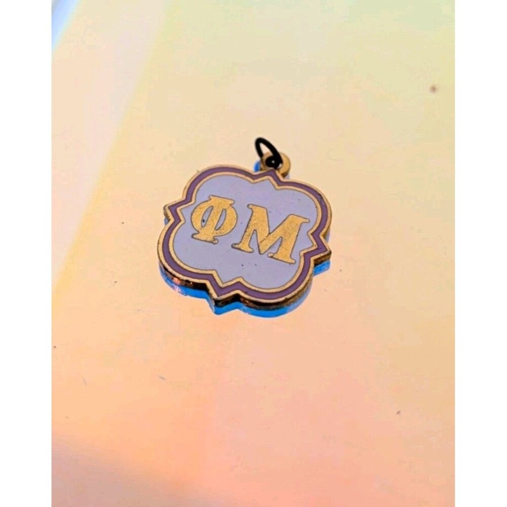 Phi Mu (ΦΜ) Greek Letter Charm Pendant Fraternity & Sorority Jewelry